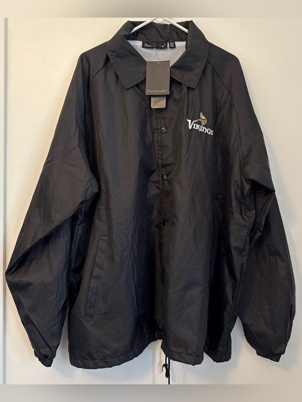 Dunbrooke NFL Team Apparel Vikings Raglan Full-Snap Windbreaker Jacket XXL  NWT